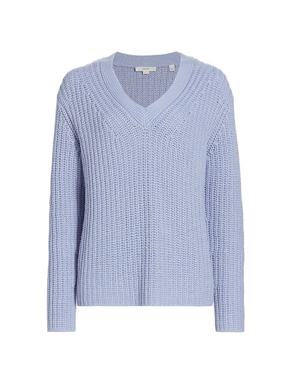 VINCE women Sky Granite Chunky Shaker Stitch Wool Cashmere Sweater size XS $445 - Picture 2 of 8